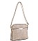 TASSEL ACCENT PLAIN TEXTURE CROSSBODY BAG