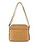 TASSEL ACCENT PLAIN TEXTURE CROSSBODY BAG