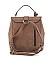 2 IN 1FRONT ZIP BUCKLE DESIGN BACKPACK CLUTCH SET