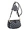 3 IN 1 STYLISH CIRCLE DOTS DESIGN CROSSBODY BAG SET