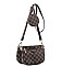 3 IN 1 STYLISH CIRCLE DOTS DESIGN CROSSBODY BAG SET