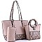 3 in 1 Snake Print Accent Tote Value SET