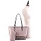 3 in 1 Snake Print Accent Tote Value SET