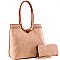 Braided Strap Boho Tote Wallet SET