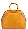 BANGLE HANDLE SATCHEL WITH LONG STRAP