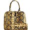 Snake Print 2-Way Dome Satchel Wallet SET