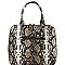 Snake Print 2-Way Dome Satchel Wallet SET