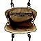 TWO WAY SNAKE PRINT DOME SATCHEL WALLET SET