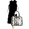 Snake Print 2-Way Dome Satchel Wallet SET
