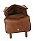 PLAIN DOUBLE BUCKLE BELT STRAP CONVERTIBLE BACKPACK
