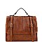 Convertible Buckle Accent Perforated Backpack Satchel