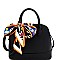 2-Way Medium Scarf Accent Classy Dome Satchel