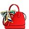 2-Way Medium Scarf Accent Classy Dome Satchel