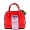 2-Way Medium Scarf Accent Classy Dome Satchel