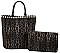 2IN1 LEOPARD MODERN PEARL ACCENT TOTE BAG