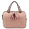 2-Way Double Tassel Accent Boston Satchel