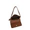 Pebbled PU Flap Shoulder bag