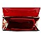 Flip-Lock Antique Pattern Patent Satchel Wallet SET