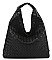 FASHION TREND PLAIN CHECKER DESIGN HOBO BAG
