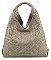 FASHION TREND PLAIN CHECKER DESIGN HOBO BAG