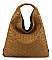 FASHION TREND PLAIN CHECKER DESIGN HOBO BAG