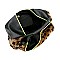 Faux-Fur Tassel Accent Leopard Print Hobo