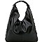 Snake Print Tassel Accent Faux-Fur Single Strap Hobo