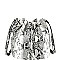 Medium Snake Print Drawstring Shoulder Bag