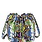 Medium Snake Print Drawstring Shoulder Bag
