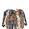 Medium Snake Print Drawstring Shoulder Bag