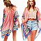 Trendy Bohemian PRINT SILKY WOMEN'S COVER-UP KIMONO