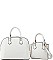 2IN1 DESIGNER CHIC DOMED SMOOTH SATCHEL SET WITH LONG STRAP JYL-1238