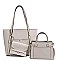 3 IN 1 SMOOTH FASHION TOTE BAG AND CLUTCH SET