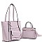3 IN 1 SMOOTH FASHION TOTE BAG AND CLUTCH SET