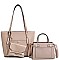 3 IN 1 SMOOTH FASHION TOTE BAG AND CLUTCH SET