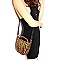 2 in 1 Leopard Snake Print Patchwork Satchel