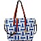 Chic Woven Denim Shopper Tote Bag MH-LD104