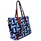 Chic Woven Denim Shopper Tote Bag MH-LD104