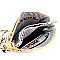 3-Compartment Tassel Accent Leopard Print Cross Body