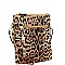 3-Compartment Tassel Accent Leopard Print Cross Body