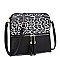 TW0 TONE DESIGNER LEOPARD CROSSBODY BAG