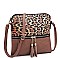 TW0 TONE DESIGNER LEOPARD CROSSBODY BAG