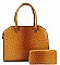 2IN1 FASHION CROCO PATTERN TOTE BAG WITH MATCHING WALLET