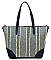 FASHION DURABLE WOVEN FABRIC SHOPPER BAG