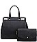 STYLISH 2 IN 1 SATCHEL WITH CROSSBODY SET