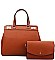 STYLISH 2 IN 1 SATCHEL WITH CROSSBODY SET