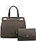 STYLISH 2 IN 1 SATCHEL WITH CROSSBODY SET