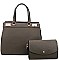 2IN1 STYLISH SATCHEL WITH CROSSBODY SET
