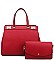 STYLISH 2 IN 1 SATCHEL WITH CROSSBODY SET