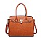 3 IN 1 KEYLOCK DESIGN PLAIN SATCHEL SET
